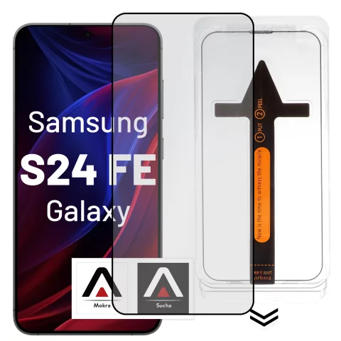 Szkło hartowane do Samsung Galaxy S24 FE ochronne szkiełko na ekran 9H Alogy EasyShield™️ z ramką montażową
