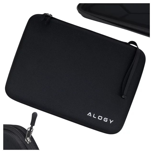 Laptop-Hülle, MacBook Air Pro 13,3 Zoll Alogy Hartschaum-Tasche, Schutzhülle für 13–14 Zoll Laptops, Schwarz