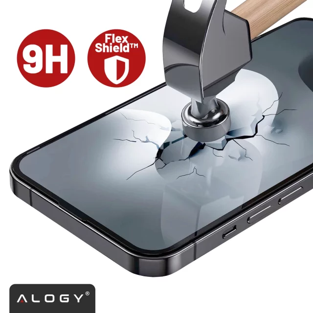 Shatterproof 9H Hybrid Glass for Zebra TC52, Full Flat, Flexible and Resistant, Alogy FlexiGlass™ Full – Transparent