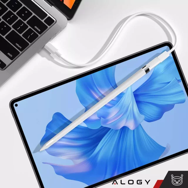 Magnetické pero Alogy pro poznámkové a skicovací pero pro Apple iPad Pro/ Air/ Mini White