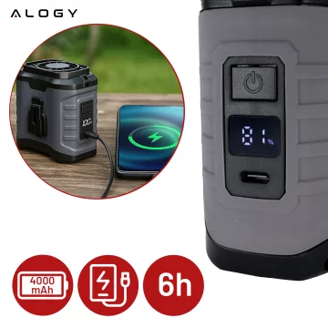 Stolní ventilátor stojící ventilátor malé oběhové čerpadlo s klipem bezdrátové ruční 500mAh USB-C Alogy White
