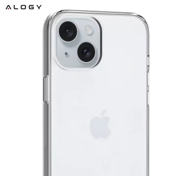 Armored Alogy Hybrid Case with Camera Cover for Apple iPhone 13 Transparent