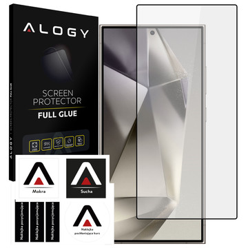 Tempered glass for the Alogy Full Glue case friendly case for Samsung Galaxy S24 Ultra Black