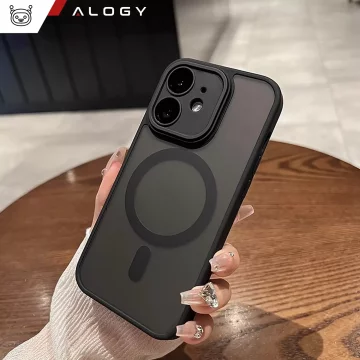 Pouzdro pro Apple iPhone 12 Alogy MagSafe Hybrid Matte Case Matný kryt s ochranou objektivu černé sklo