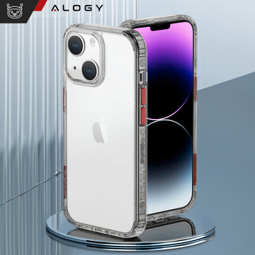 Alogy Protective Case Protective Cover for Apple iPhone 14 Black and Clear Glass