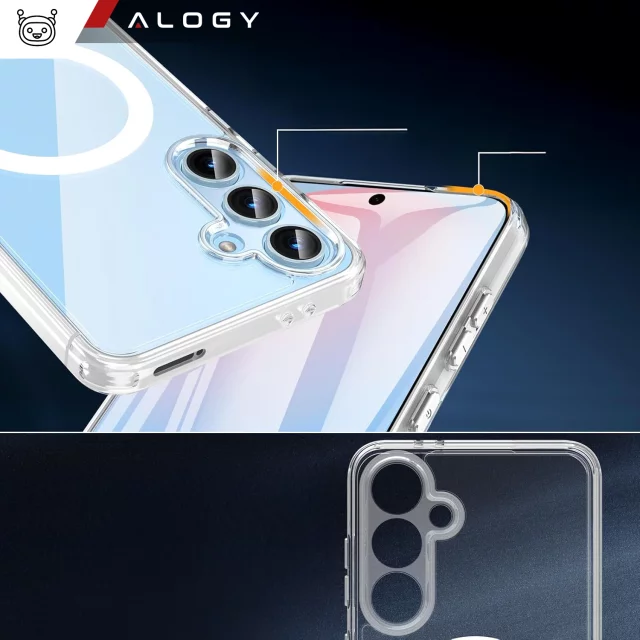 Case for Samsung Galaxy S24 FE protective phone cover Alogy HybridMag™️ Case for MagSafe Transparent