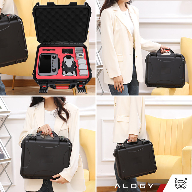 Case for DJI Mini 4 Pro, Mini 3 Pro, Mini 3 Drone Case Cover Controller Alogy Hard Case Black