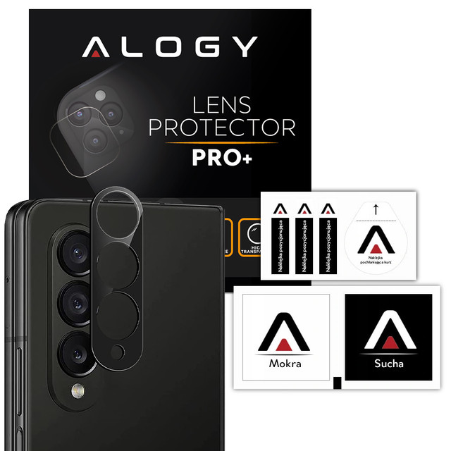 Alogy Lens Protector PRO metal camera protector for Samsung Galaxy Z Fold 3 black