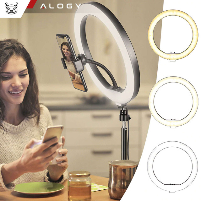 Alogy Ring A33 photographic ring lamp for makeup photos tripod