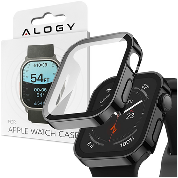 Alogy Protector Case se sklem 2v1 Cover Case pro Apple Watch 7/8 45mm Black