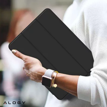 Hülle für Apple iPad 10.2 9 Gen 8/7 2021/2020/2019 Smart Pencil Case Alogy TPU Tablet Cover Schwarz