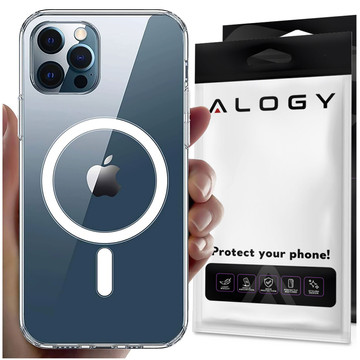 Pouzdro pro iPhone 15 Pro Max MagSafe Hybrid Case Cover Shock Clear Alogy Transparent Glass