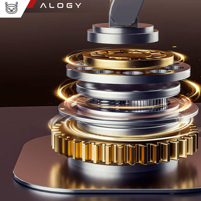 Držák telefonu Stojan na tablet Stojan na tablet Skládací nastavitelný hliník na stůl 4-12,9" 360 Alogy Black