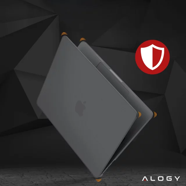 Etui do Apple Macbook Air 13.6 - M2/M3/M4 2022/2023/2024/2025 Alogy AirGuard™ Elastyczna obudowa Matowy Czarny