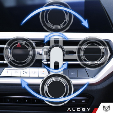 MagSafe car holder for iPhone 14 13 12 for the grille Alogy Airvent car holder Black