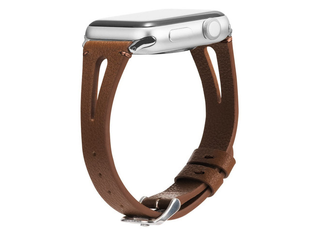 Leather Strap Alogy leather for Apple Watch 42/44/45/49mm Brown