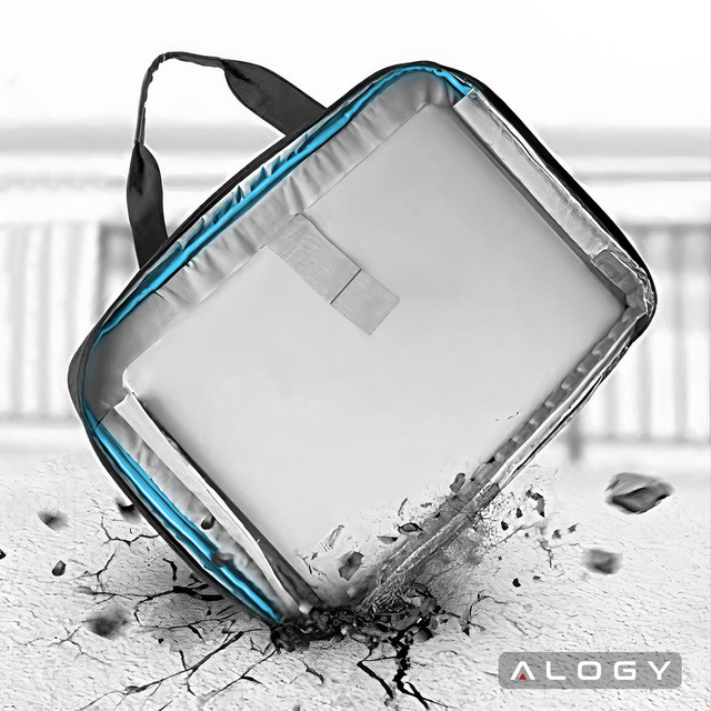Alogy Outdoor Protective Travel Case Shoulder Bag for Laptop, MacBook Air Pro up to 15.6" Black