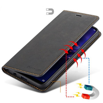Alogy Forwenw Leather Flip Wallet Case for Samsung Galaxy S22 Ultra Black
