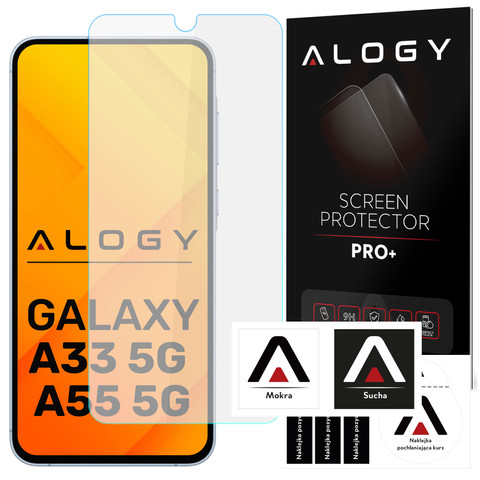 Tvrzené sklo pro Samsung Galaxy A35/A55 5G Ochranné sklo na displej 9H Alogy Pro