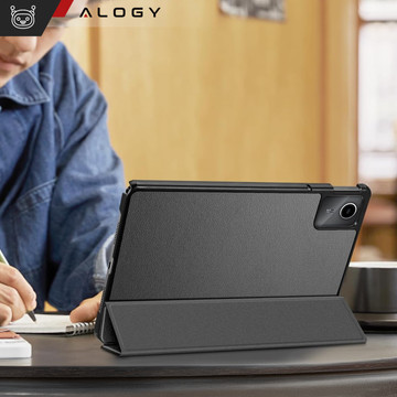 Pouzdro pro Lenovo Tab M11 10,95" TB330FU / TB330XU / TB331FC Knižní obal s překlápěcím pouzdrem Kryt pouzdra Alogy Šedý