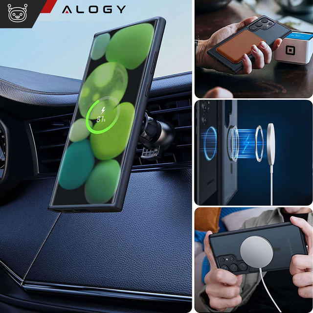 Case for Samsung Galaxy S24 Ultra Mag Safe Case MagMat Phone Back Cover Matte Black