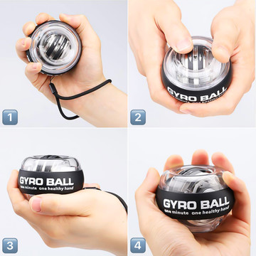 Gyro Ball Alogy Ball zum Trainieren des Handgelenks Powerball Handgriff zur Stärkung der Muskulatur Gyro Ball Schwarz