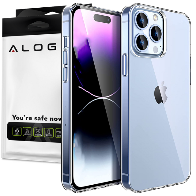 Etui silikonowe obudowa Alogy case do Apple iPhone 14 Pro Przezroczyste + Szkło