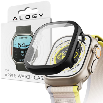 Alogy Protector Case mit Glas 2in1 Case Cover für Apple Watch Ultra 49mm Schwarz