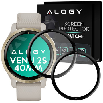 2x Alogy 3D Flexible Glass for Garmin Venu 2s 40mm Black