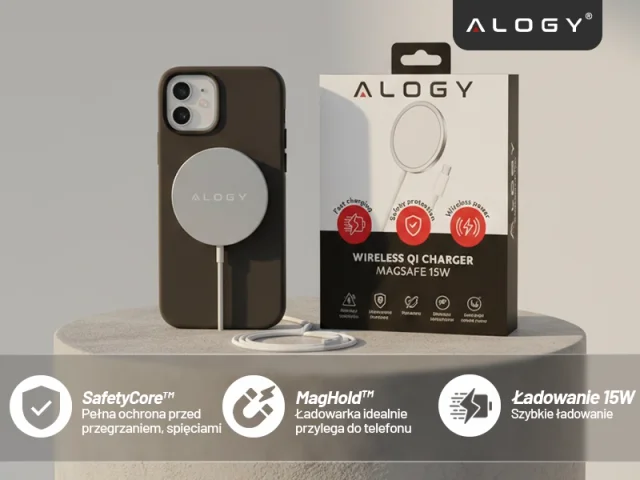 Alogy Wireless Charger for MagSafe 20W for iPhone 12/13/14/ PRO/ MAX/ MINI White