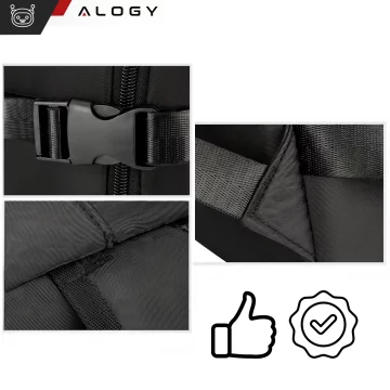 Alogy Backpack for Laptop Travel Accessories 46x32x15 cm for Work School Plane Travel Men's Women's Black