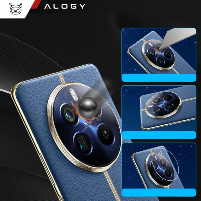 2x tvrzené sklo pro objektiv fotoaparátu pro Realme 12 PRO / Realme 12 PRO PLUS 5G Alogy Transparent