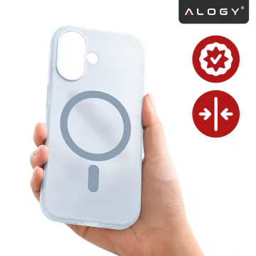 Pouzdro pro Apple iPhone 16 Pro Max Alogy MagSafe Hybrid Matte Case Matte Cover with Lens Protection Black