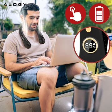 Stolní ventilátor stojící ventilátor malé oběhové čerpadlo s klipem bezdrátové ruční 500mAh USB-C Alogy White