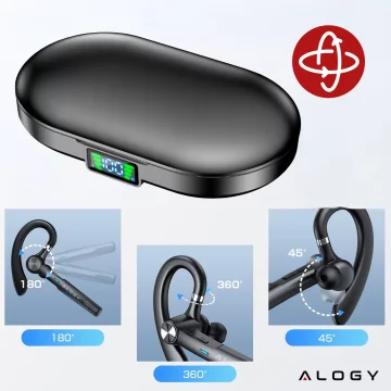 Bezdrátový headset pro hovory Bluetooth 4.0 do auta headset s displejem V8 Black