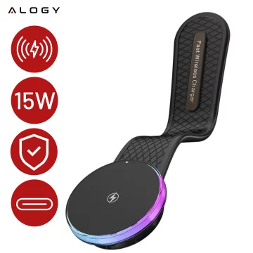Uchwyt samochodowy Alogy Car Holder do MagSafe z ładowaniem indukcyjnym 2w1 15W Czarny