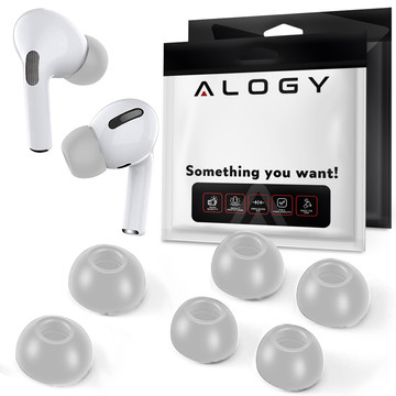 6x Alogy SML paměťové silikonové kryty pro Apple AirPods Pro šedé