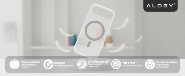 Hülle für Apple iPhone 16 Pro Max Alogy MagSafe Hybrid Matte Case Matte Cover mit Linsenschutz Schwarz