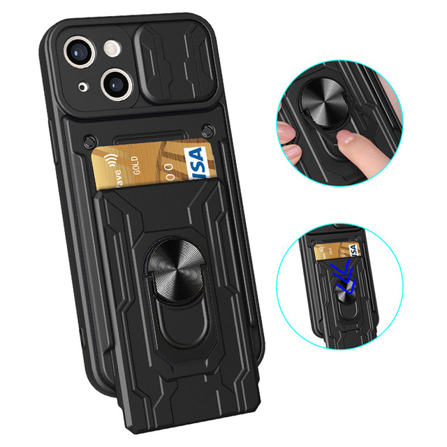 Alogy Camshield Stand Ring Case with Camera Cover for Apple iPhone 14 Pro Max