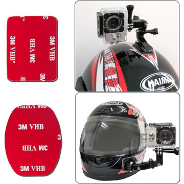 Set of flat and rounded mounting bases for GoPro, DJI Osmo Action, EKEN, SJCam, Insta360 sports cameras with 3M VHB Alogy tapes - 16 pieces