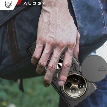 Case for Realme 12 Pro 5G / Realme 12 Pro Plus 5G armored Slide Case Ring camera protection housing Camshield Alogy black