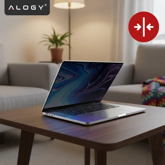 Magnetická fólie pro Macbook Air 15" 2023-2025 - Ochrana soukromí, snadná instalace, kryt pro uložení, redukce odlesků - Alogy SecureView™
