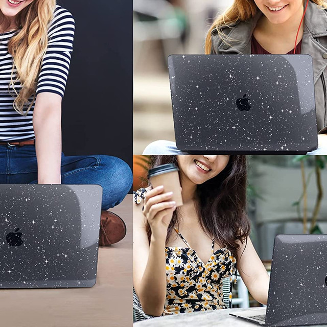 Etui pouzdro Alogy Hard Case pro Apple MacBook Air 13 M1 2020 Glitter Black