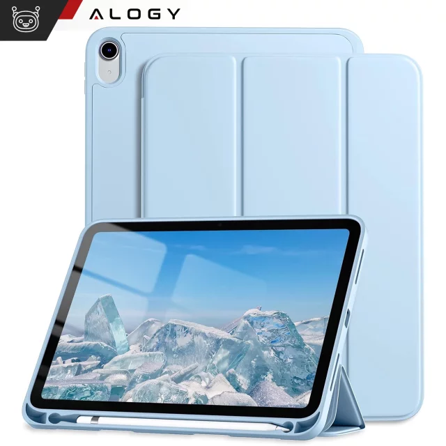 Etui do Apple iPad 11gen. 11" 2025 / 10gen. 10.9" 2022 obudowa na tablet Alogy Smart Case Pencil Holder Niebieskie