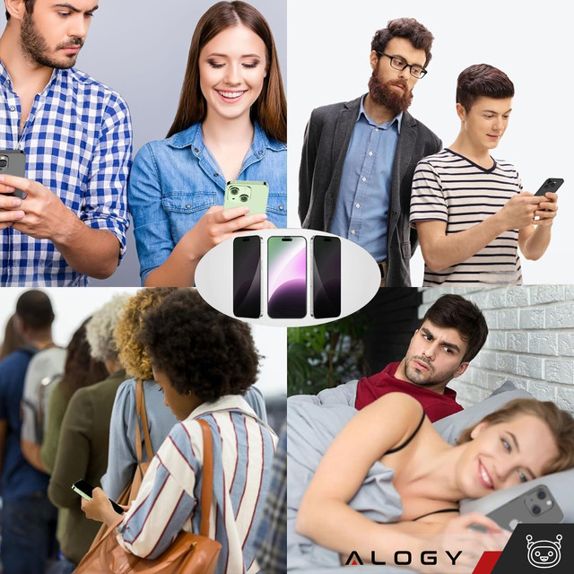 Privacy Glass for iPhone 15 Plus / 15 Pro Max Anti-Spy Private Anti-Spy Tempered Frosted Screen Protector