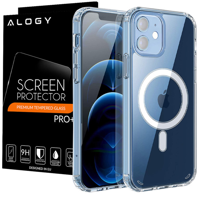 MagSafe Ultra Slim Alogy Case for iPhone 12/ Pro Qi Chargers Clear Glass