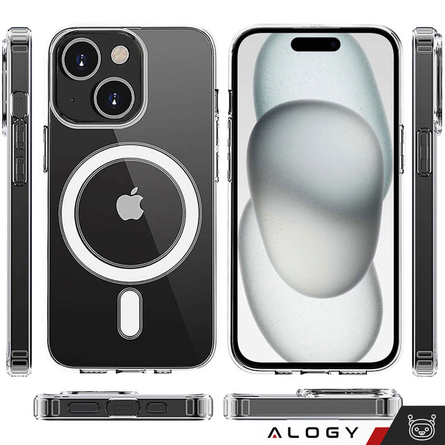 Case for iPhone 15 MagSafe Hybrid Case Cover Shock Clear Alogy Transparent Glass