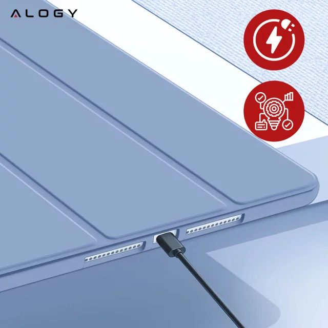 Hülle für Apple iPad 10.2 9 Gen 8/7 2021/2020/2019 Smart Pencil Case Alogy TPU Tablet Cover Blaues Glas