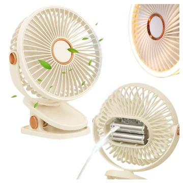 Ventilátor Větrník Větrník Přenosný klip Alogy Stolní dětský kočárek Akumulátorový bílý