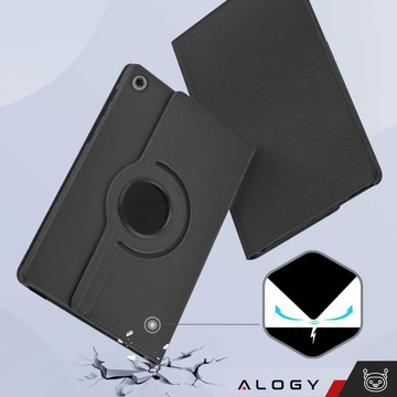 Hülle für Lenovo Tab M10 Plus 10.6 2022 3gen 3gen TB128XU TB125FU Hülle 360 Drehbar Alogy Schwarz